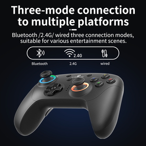 Venta al por mayor de fábrica, controlador de juego inalámbrico de todas las funciones, caja de accesorios personalizada de 3 colores, joysticks, controladores de juego - Product Image 5
