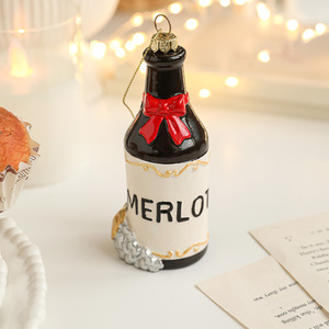 Xmas chai rượu vang Cây giáng sinh đồ trang trí thủ công nhựa màu giáng sinh trang trí chai rượu vang cho cây giáng sinh - Product Image 4