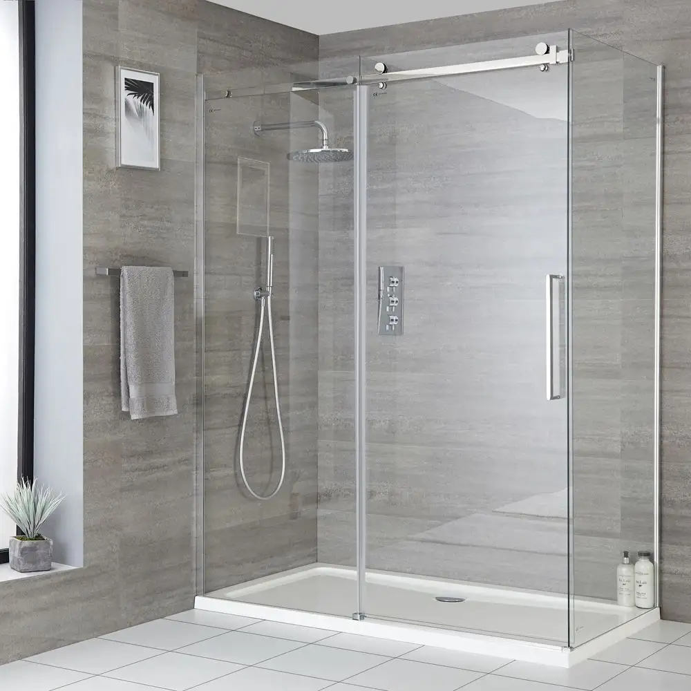 Double Sliding Shower Door Modern Design Decorative Shower Door Glass For Bathroom