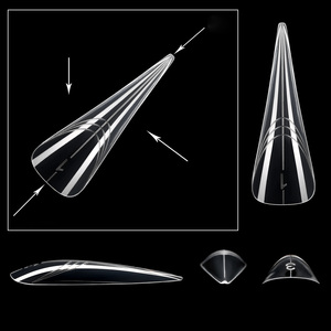 2025 yeni OEM 140 adet toptan Stiletto hızlı yapı kalıp İpuçları UV jel kare Oval çift formları için yanlış çivi tırnak uzatma - Product Image 3