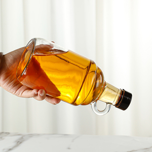 500毫升1L 1.5L 2L 3L 4L大容量加州酒罐咆哮者玻璃瓶，带小手柄和盖子 - Product Image 6