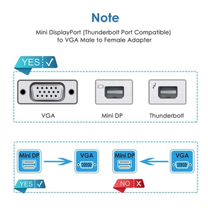 <strong>Mini</strong> Display Port <strong>Mini</strong> <strong>Displayport</strong> <strong>Mini</strong> DP to 15 Pin VGA Female Cable Adapter Converter - Product Image 2