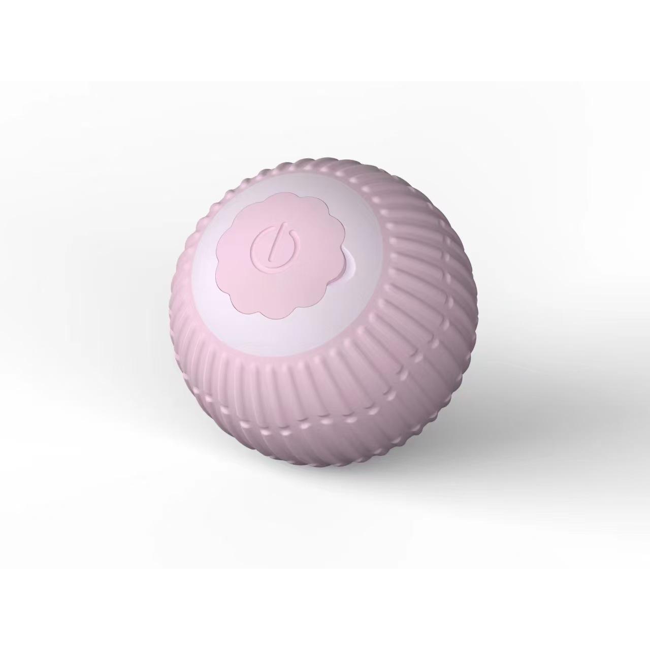 Pelota ondulada rosa para gatos.