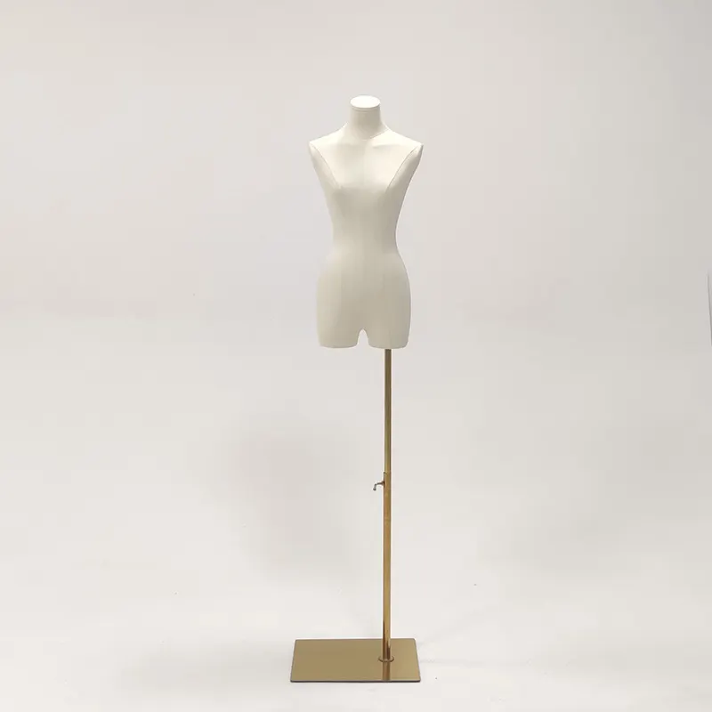 Maniquí de medio cuerpo de plástico para mujer, ropa de pecho, exhibición de ropa