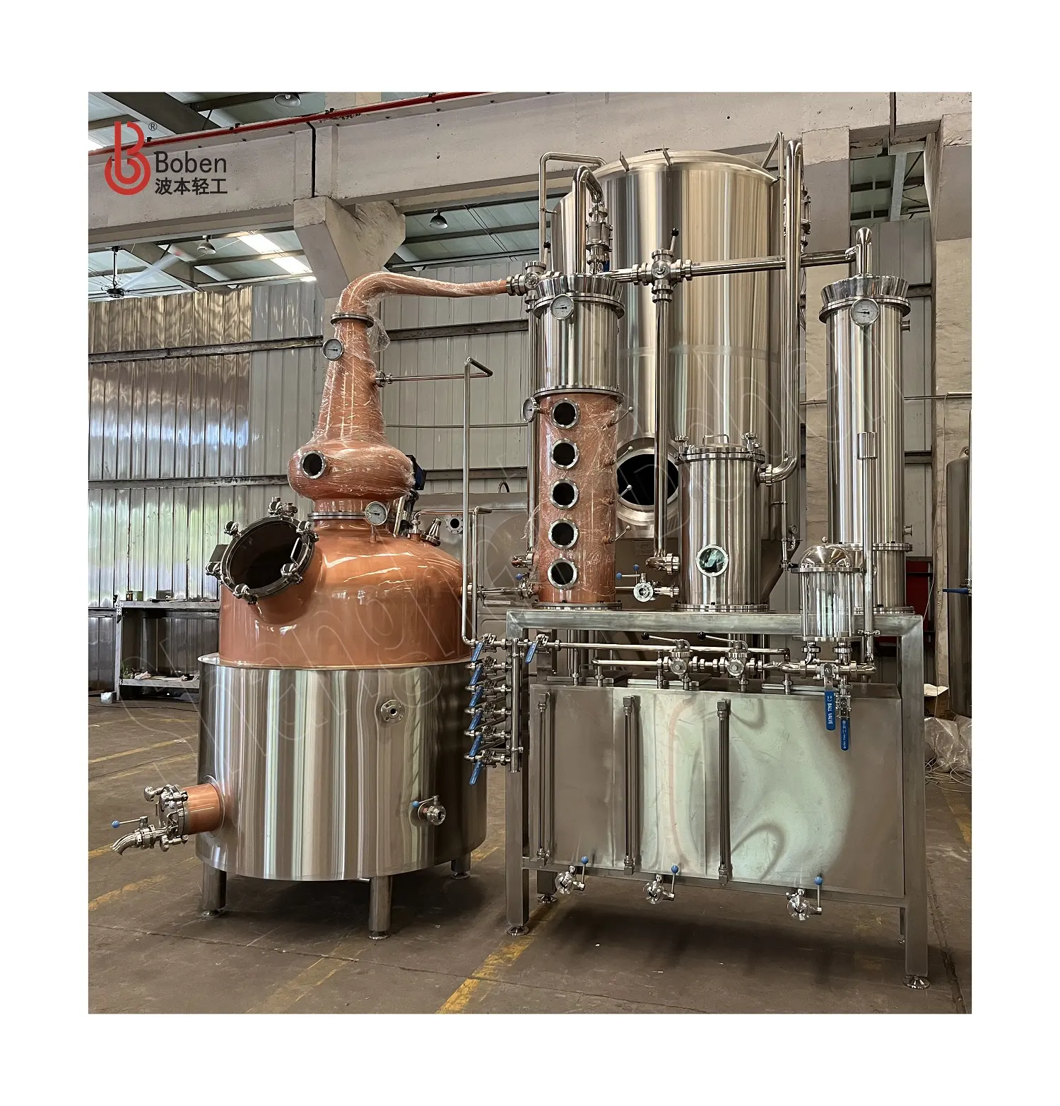 Fabrika stills distillery rum damıtma ekipmanları bakır hala büyük satış için