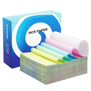 Impresión personalizada de fábrica Ncr Copia sin carbón Papel de computadora continuo Resma Papel de impresora de matriz de puntos