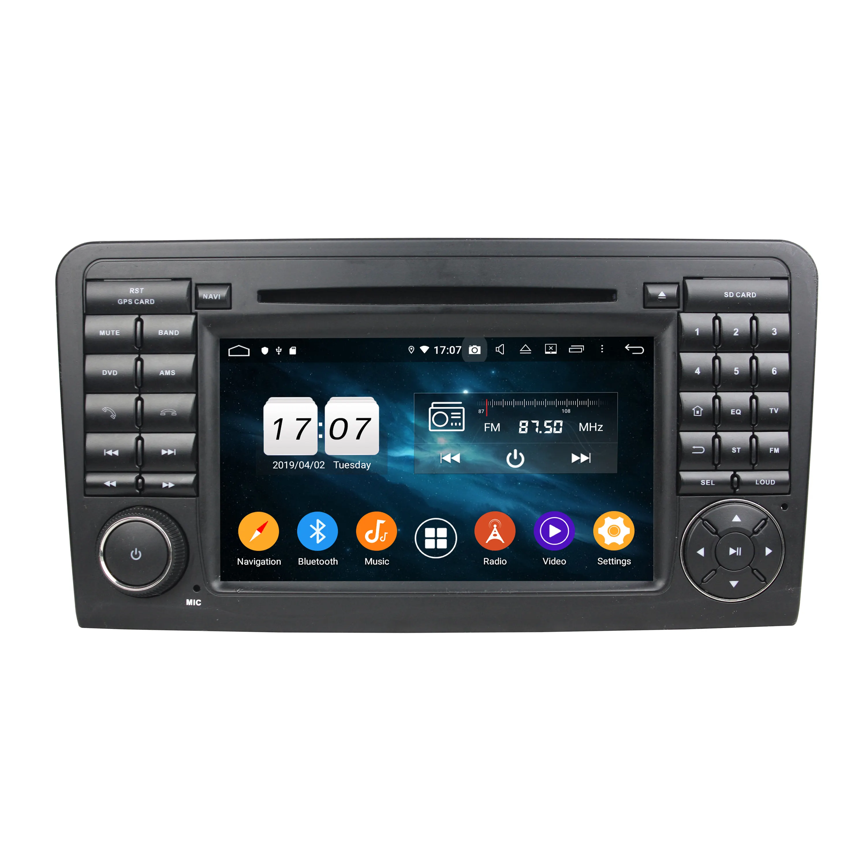 Kd-7219 octa core android 10.0 auto stereo radio player für Mercedes Benz ML CLASS W164 / GL CLASS X164 2005-2012 GPS AUTO audio