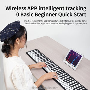 Hot Selling 88-<strong>Key</strong> Foldable <strong>Silicone</strong> Portable Practice <strong>Keyboard</strong> for Beginners Learning Electronic Piano - Product Image 6