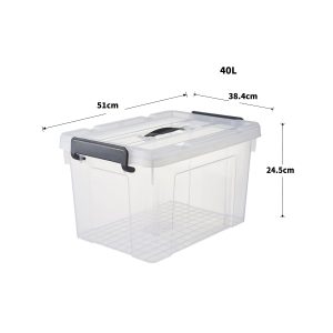 กล่องเก็บของพลาสติกพร้อมฝาปิดสำหรับล็อคในครัวเรือนกล่อง PP อเนกประสงค์ - Product Image 1