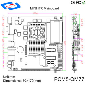 170*170 mm Fanless Support I3 I5 or I7 CPU <strong>6</strong> <strong>COM</strong> <strong>6</strong> USB 2.0 Mini <strong>ITX</strong> Touchscreen <strong>Motherboards</strong> - Product Image 6