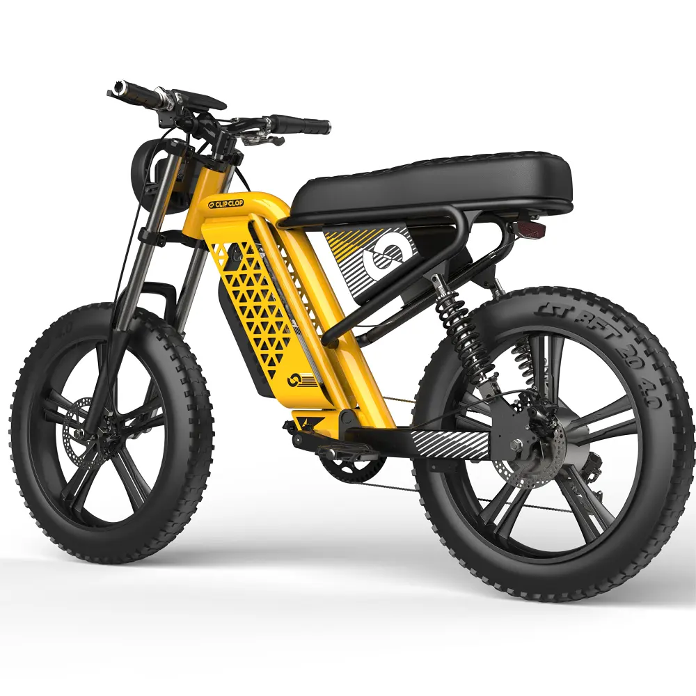 48V 15AH Reaching Top Speeds of 50 km/h or 32 mph Fat tire ebike Long Range 80km with Full Suspension electric city bike