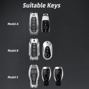 Mercedes Benz c-class s-class e-class AMG için Fit G63 GT coupe EQS 53 araba anahtarlık ile kılıf kapak konut - Product Image 3