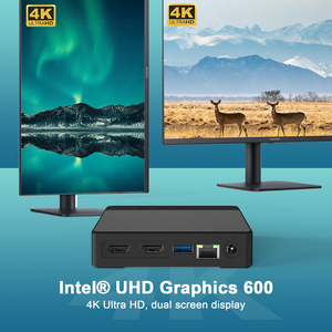 N4 Mini PC con Intel N4000 hasta 2,60 GHz 6GB RAM 64GB SSD Soporte de pantalla dual USB3.2 WiFi 6 BT5.2 Sistema operativo Windows
