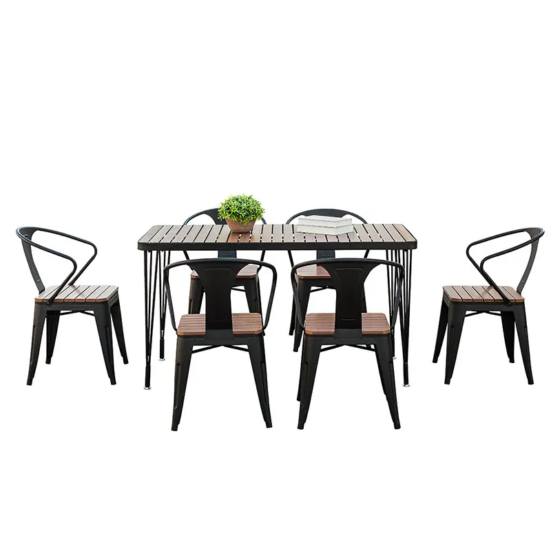 حديقة الأثاث الحديثة تصميم طاولة طعام من الرخام مجموعة أثاث خارجي