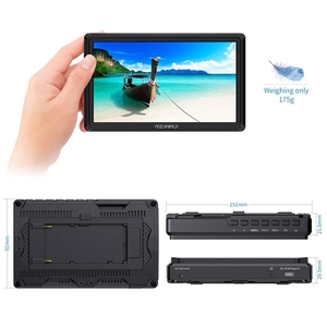 FEELWORLD V3 Monitor de campo de cámara DSLR 3D LUT de 6 pulgadas IPS Soporte completo Salida de entrada HDM con parasol de brazo inclinable de cable Micro HDM - Product Image 5