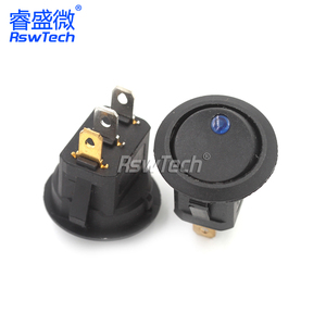 <strong>6A</strong> 2 Pin Arcolectric Rocker <strong>Switch</strong> 3 Gang Waterproof White Rocker <strong>Switch</strong> with Led Round on 12v Rocker <strong>Switch</strong> with Gold Plat - Product Image 3