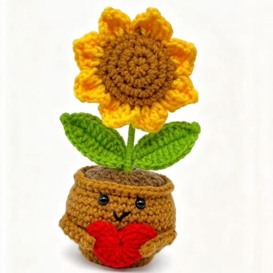 Orange (Love sunflower potted plant)