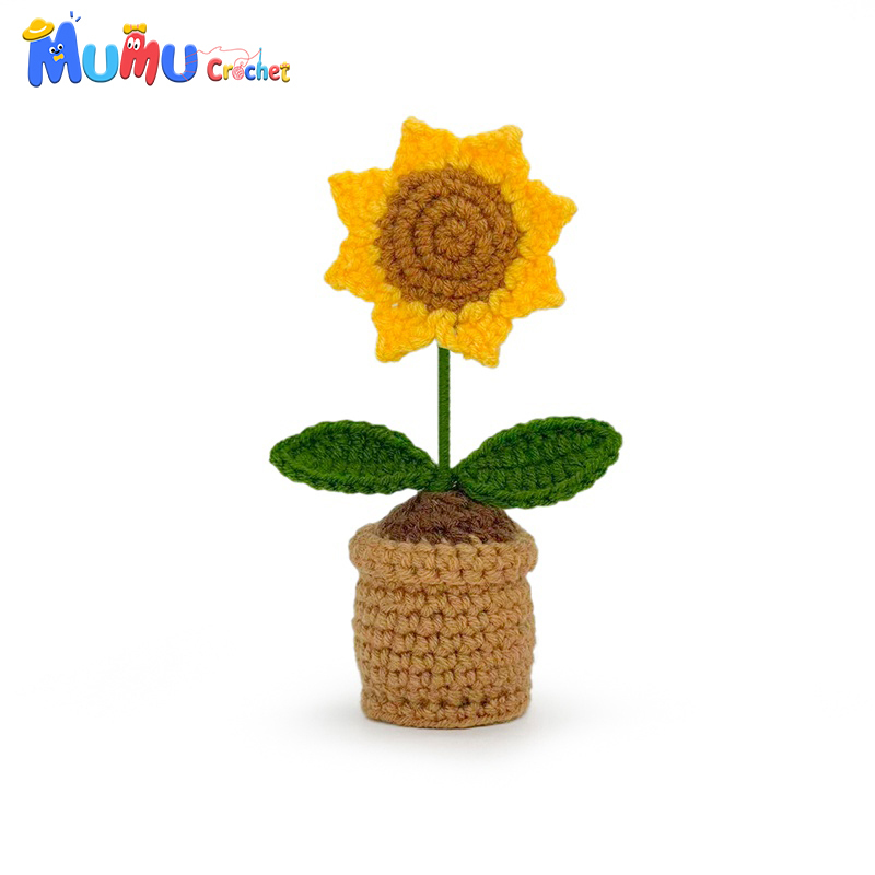 Sunflower and potted plant