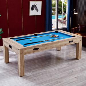 Dinningトップ付き8FT多機能ゲームMDF 4 in 1プールビリヤードテーブル - Product Image 4