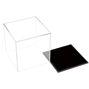 Custom Clear Acrylic <strong>Display</strong> Case With Black Base Countertop Box <strong>Cube</strong> Organizer Stand Riser Dustproof Protection Showcase - Product Image 2