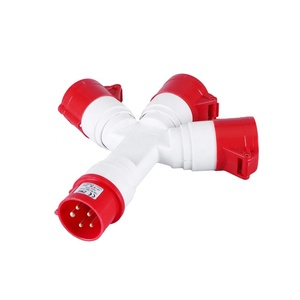 <strong>3</strong> Way Power <strong>Splitter</strong> Socket 5 Pin 380V 16A Industrial Y Shape Multi Plug Socket 1015 Outlet One <strong>Input</strong> Three <strong>Output</strong> - Product Image 5