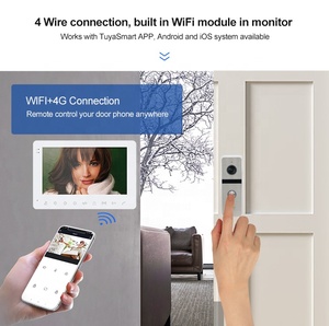 Bcomtech 7-Inch LCD Monitor Wired Video <strong>Intercom</strong> Doorbell <strong>System</strong> <strong>with</strong> Night Vision Support Monitoring Door Phone Bell Kit - Product Image 6