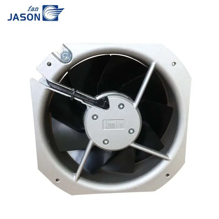 JASONFAN-aspas de metal 550CFM 110V AC, ventilador axial de dos vías de escape, 225mm, cuadrado, 8,86 pulgadas, para máquina de soldadura y CNC UPS