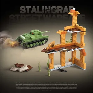 <strong>Soviet</strong> Heroes Generals Army Vehicle Military Tank Building Block Set Educational <strong>Toy</strong> with 3 Soldier Figures in Box Packaging - Product Image 5