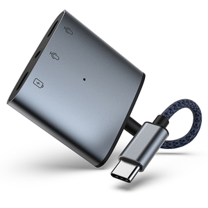 3 in 1 type-c至2 usb-c 1 aux端口适配器type-c音频适配器转换器 - Product Image 1