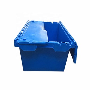 QS חם למכור Stackable קן תיבת מחזור 80l פלסטיק פחי חיצוני פלסטיק אחסון ארגז עם צירים מכסי פלסטיק נע ארגז