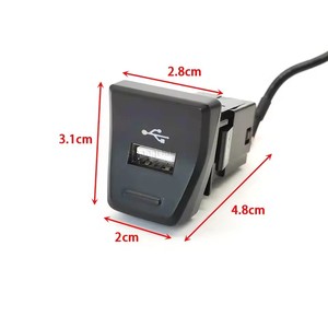Adaptador de entrada USB negro para coche, Audio Radio u-disk, Cable de interfaz de enchufe flash para Rav4 2020, accesorios para automóviles - Product Image 4
