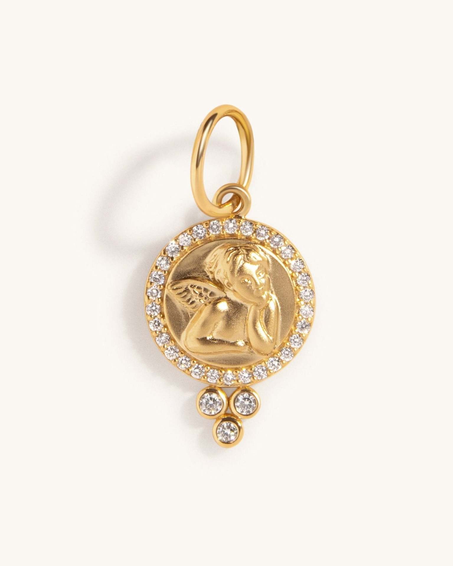 Pendentif ange diamant rond