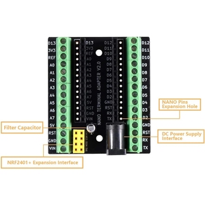 Nano V 3.0 Controller Terminal Adapter Shield Erweiterungs karte Kompatibel mit Arduino Nano V 3.0 AVR ATMEGA328P-AU modul