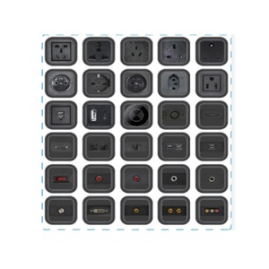 Toma de mesa redonda multifuncional para muebles, Cargador USB y 1 toma de corriente Universal, ojal de alimentación redondo - Product Image 5
