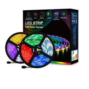 Светодиодная лента 5050 RGB WiFi с управлением смартфоном работает с Android и iOS IFTTT Google Assistant и Alexa - Product Image 1