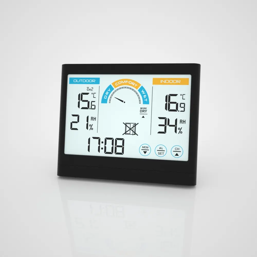 EWETIME Fabricação De Fornecimento Estação Meteorológica Digital Sem Fio CLASSIC Praça Fm Rádio Led Digital Despertador Inteligente Assista Tabela