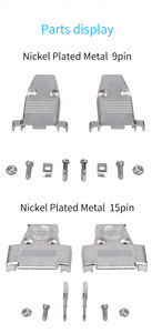 DB9 DB15 DB25 PIN Serial Port Connector หญิงชายเชลล์ซ็อกเก็ตโลหะหัวปลั๊ก 2 แถวทองแดง COM อะแดปเตอร์ซ็อกเก็ต RS232 DP Joint - Product Image 2