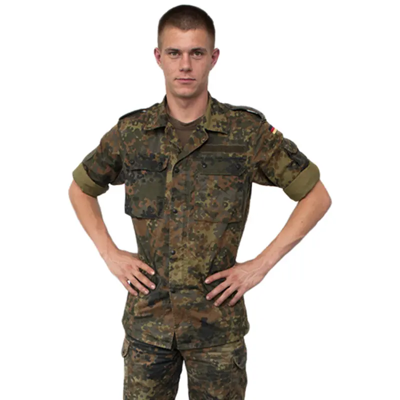 Alman taktik Flecktarn Camo desen ceket ve pantolon kamuflaj üniforma