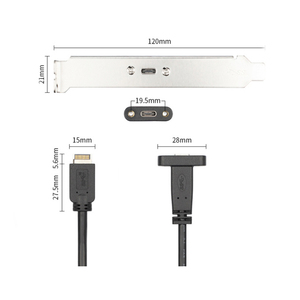 卸売タイプE USB 3.1男性USB-CタイプC女性エクステンションケーブルフロントパネルヘッダー50cmコンピュータマザーボードワイヤーコード