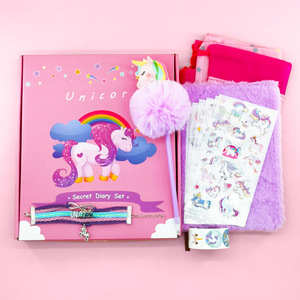 2025 New KRC Plush Unicorn <strong>Notebook</strong> Set Sparkly Unicorn Diary for Girls Kids Embroidery A5 <strong>Notepad</strong> <strong>with</strong> <strong>Locks</strong> and Key Ballpen - Product Image 4