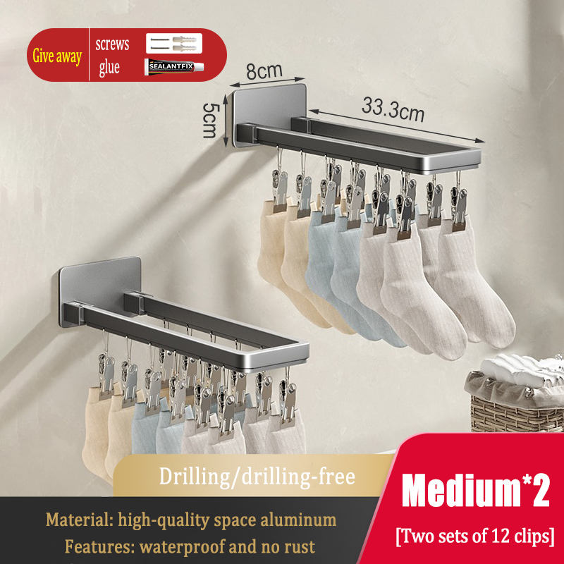 Folding socks rack 12 clip*2