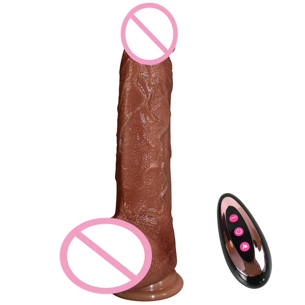 Silicone Controle Remoto Empurrando 22cm super realista de alta qualidade dildo artificial borracha penis xxxx girl sex toys para mulheres