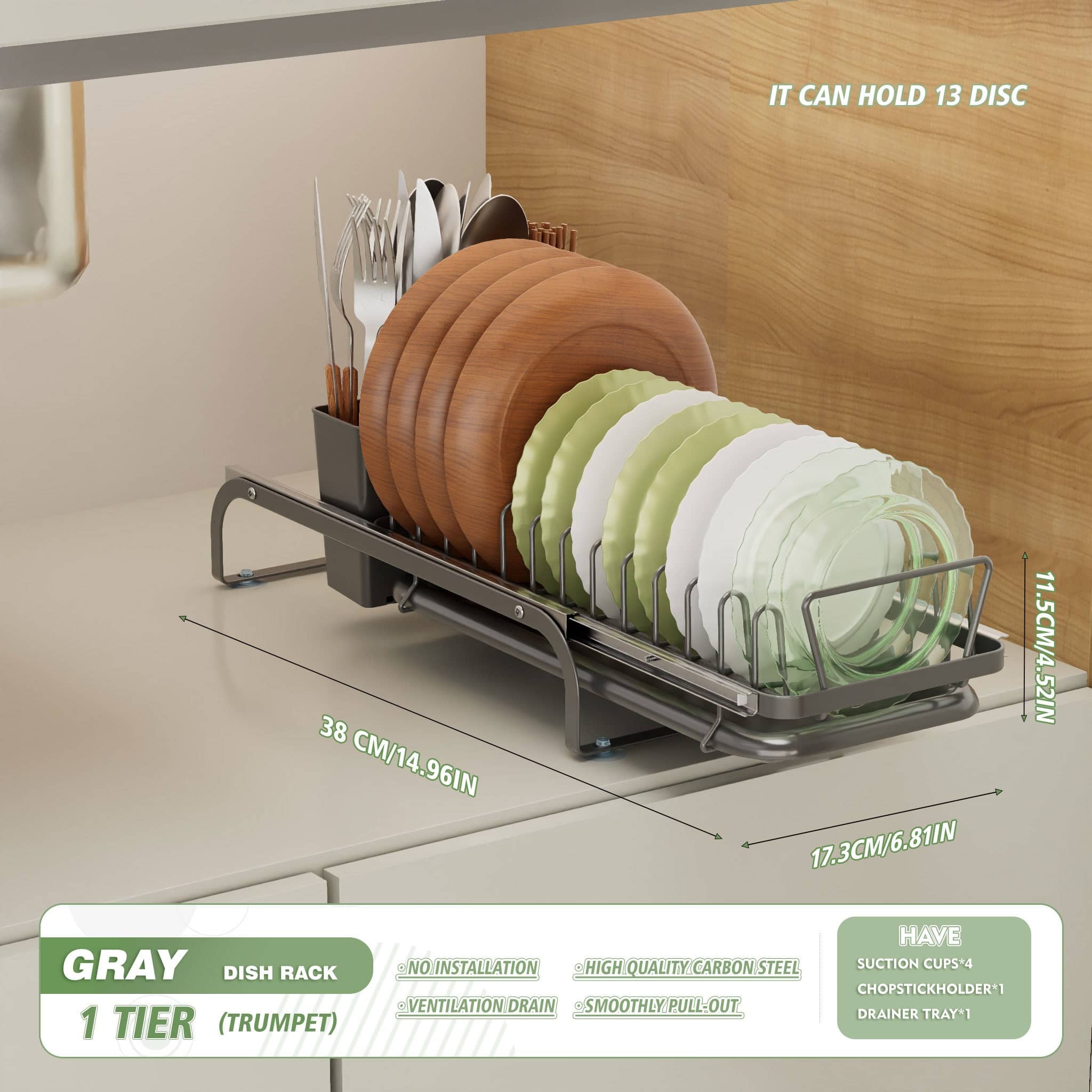 Gray*small size*1-layer (dish)