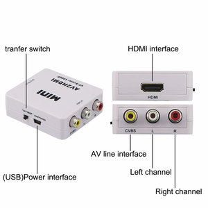 Convertidor de vídeo RCA a HDMI original de fábrica OEM, caja convertidora HDMI 2 AV, convertidor AV a HDMI con grabadora
