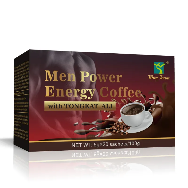 Man power custom coffee natural Organic herbal instant Maca tongkatali black coffee for men