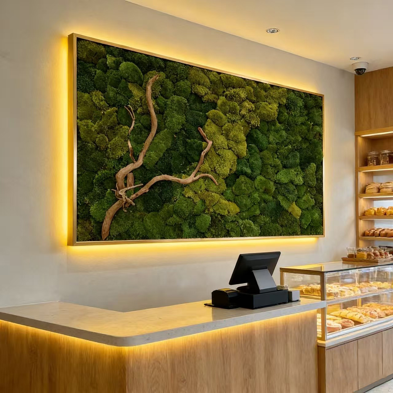 panel de pared de musgo