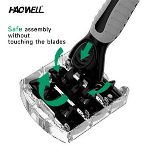 Hot bán <span class=keywords><strong>3</strong></span> ba lưỡi Hệ thống cạo râu dao cạo với thay thế hộp mực <span class=keywords><strong>1</strong></span> + 31 cho người đàn ông - Product Image 4