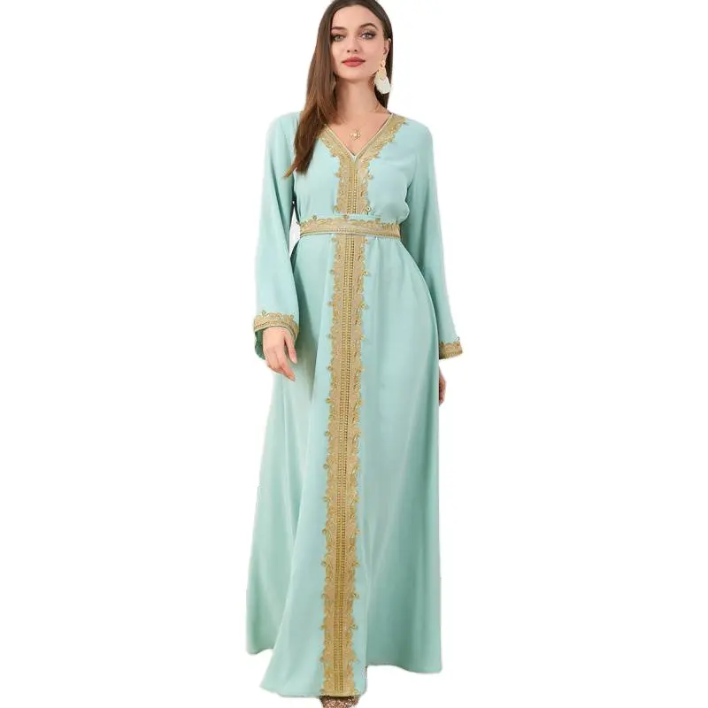 Moda caliente últimas niñas musulmanas Abayas Dubai vestido de noche 2023 ropa islámica tradicional para mujeres modesto Abaya musulmán