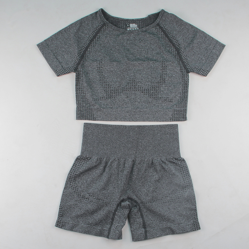 short sleeves shorts 2pcs set(8c3f63)
