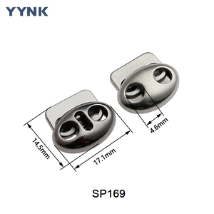 Tapón de cordón ajustable Logotipo personalizado Extremos de cordón de un solo orificio Soporte de revestimiento de aleación de zinc de metal 3 piezas Muestra gratis 1 semana - Product Image 5